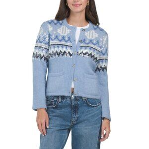 MAJE Blue Button Cardigan
